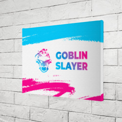 Холст прямоугольный Goblin Slayer neon gradient style: надпись и символ - фото 2