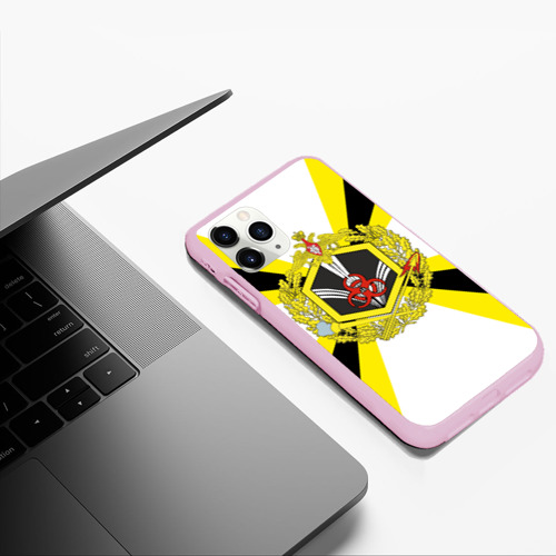Чехол для iPhone 11 Pro Max матовый РХБЗ - символика, цвет розовый - фото 5