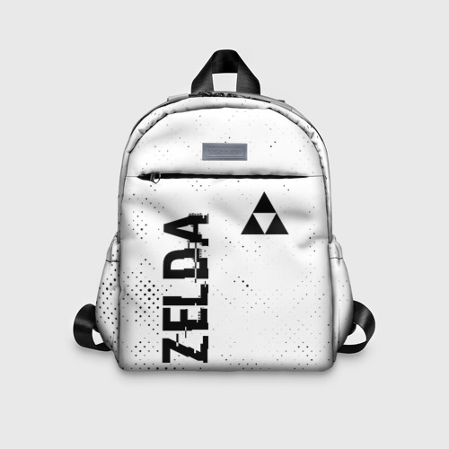 Детский рюкзак 3D Zelda glitch на светлом фоне: надпись, символ