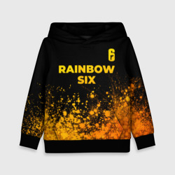Детская толстовка 3D Rainbow Six - gold gradient: символ сверху