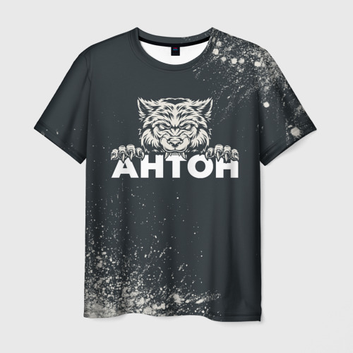 Мужская футболка 3D Антон зубастый волк, цвет 3D печать
