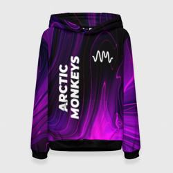 Женская толстовка 3D Arctic Monkeys violet plasma