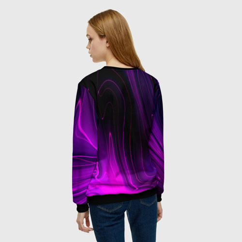 Женский свитшот 3D Arctic Monkeys violet plasma, цвет 3D печать - фото 4