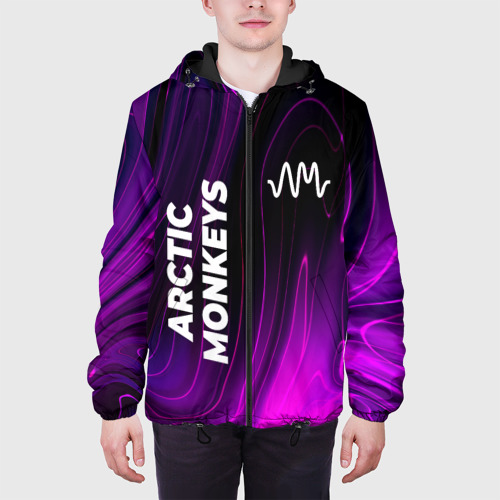 Мужская куртка 3D Arctic Monkeys violet plasma, цвет 3D печать - фото 4