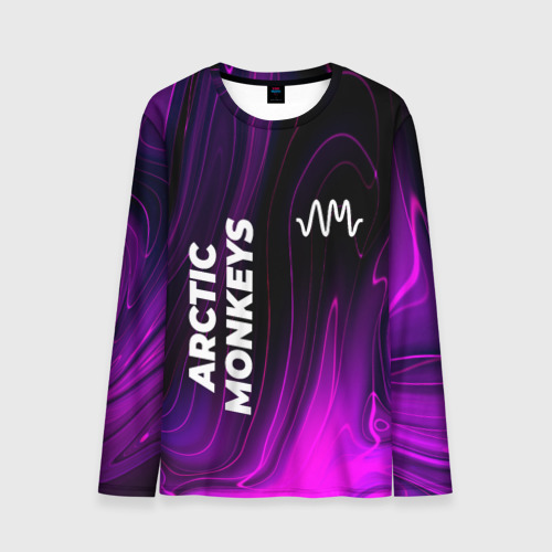 Мужской лонгслив 3D Arctic Monkeys violet plasma, цвет 3D печать