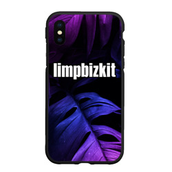 Чехол для iPhone XS Max матовый Limp Bizkit neon monstera