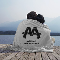 Плед 3D Asking Alexandria с потертостями на светлом фоне - фото 2