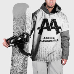 Накидка на куртку 3D Asking Alexandria с потертостями на светлом фоне