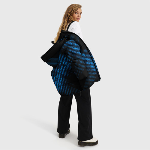 Женская зимняя куртка Oversize Architects звуковая волна, цвет черный - фото 5