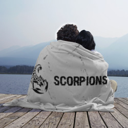Плед 3D Scorpions glitch на светлом фоне: надпись и символ - фото 2
