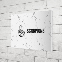 Холст прямоугольный Scorpions glitch на светлом фоне: надпись и символ - фото 2