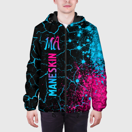 Мужская куртка 3D Maneskin - neon gradient: по-вертикали, цвет 3D печать - фото 4