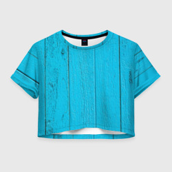 Женская футболка Crop-top 3D Деревянный забор