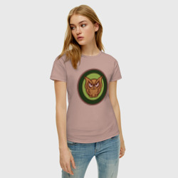 Женская футболка хлопок Сова грозная птица - фото 2