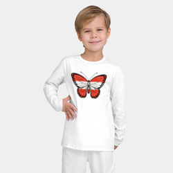 Детская пижама с лонгсливом хлопок Австрия бабочка - фото 2
