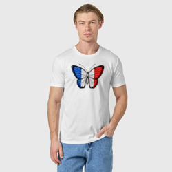 Мужская футболка хлопок Франция бабочка - фото 2