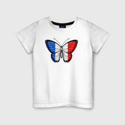 Детская футболка хлопок Франция бабочка