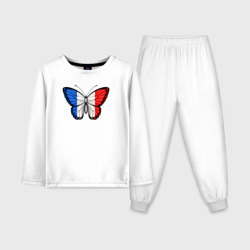 Детская пижама с лонгсливом хлопок Франция бабочка