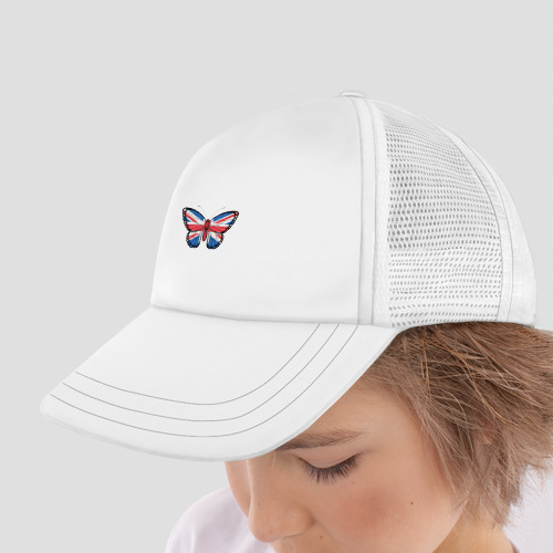 Детская кепка тракер Британия бабочка, цвет белый - фото 4