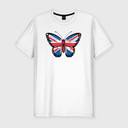 Мужская футболка хлопок Slim Британия бабочка