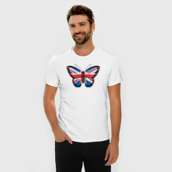Мужская футболка хлопок Slim Британия бабочка - фото 2