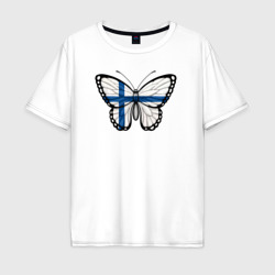 Мужская футболка хлопок Oversize Финляндия бабочка