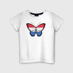 Детская футболка хлопок Нидерланды бабочка