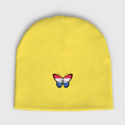 Женская шапка демисезонная Нидерланды бабочка