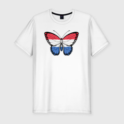 Мужская футболка хлопок Slim Нидерланды бабочка