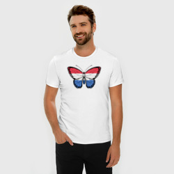 Мужская футболка хлопок Slim Нидерланды бабочка - фото 2