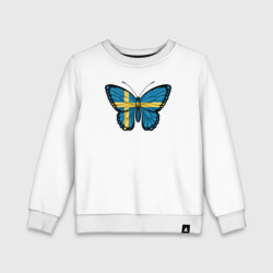 Детский свитшот хлопок Швеция бабочка