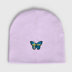 Детская шапка демисезонная Швеция бабочка