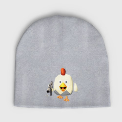 Детская шапка демисезонная Chicken Gun вооруженная курица