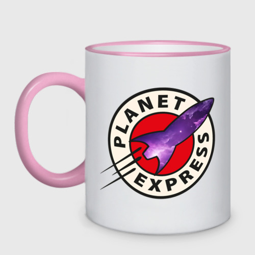 Кружка двухцветная Futurama Planet Express, цвет Кант розовый