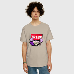 Мужская футболка хлопок Oversize Значок болельщика Tribe Brawl Stars - фото 2