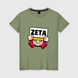 Женская футболка хлопок Значок болельщика Zeta Brawl Stars