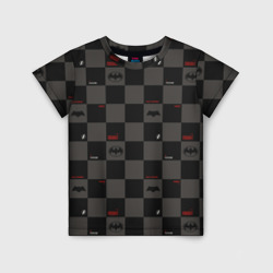 Детская футболка 3D Flash and Batman pattern squares