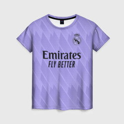 Женская футболка 3D ФК Реал Мадрид форма 22-23 гостевая