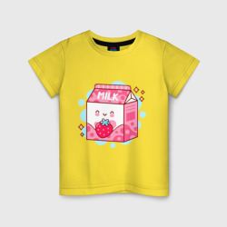 Детская футболка хлопок Strawberry milk