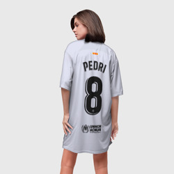 Платье-футболка 3D Педри Барселона форма 22-23 гостевая - фото 2