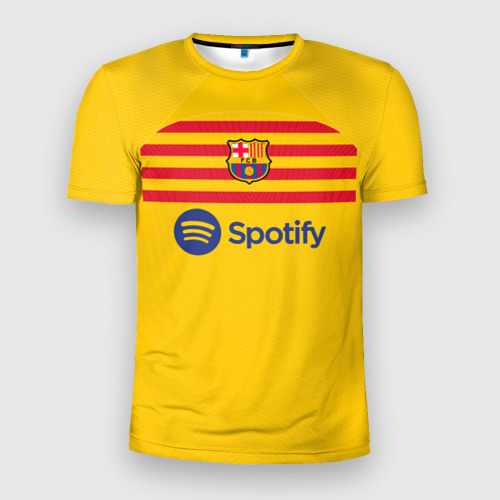 Мужская футболка 3D Slim Педри Барселона форма 22-23 третья, цвет 3D печать