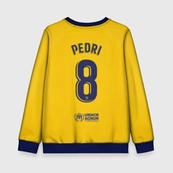 Детский свитшот 3D Педри Барселона форма 22-23 третья