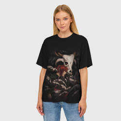Женская футболка oversize 3D Элиас и Тисэ - фото 2