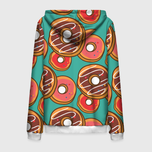 Мужская толстовка 3D на молнии Sweet donuts, цвет белый - фото 2