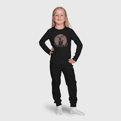 Детская пижама с лонгсливом хлопок CS:GO gamer, цвет черный - фото 7