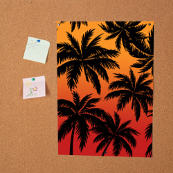 Постер Пальмы на красном закате - фото 2