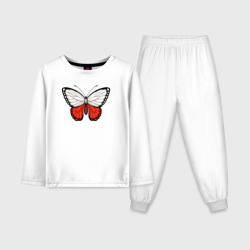 Детская пижама с лонгсливом хлопок Польша бабочка