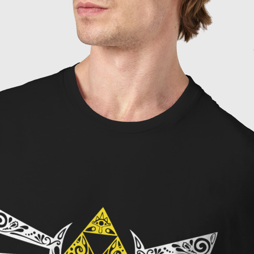 Мужская футболка хлопок The Legend of Zelda - znak, цвет черный - фото 6