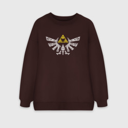 Женский свитшот oversize без начеса хлопок The Legend of Zelda - znak