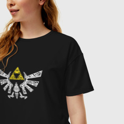 Женская футболка хлопок Oversize The Legend of Zelda - znak - фото 2